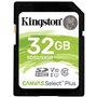 Kingston 32GB SDHC Canvas Select Plus 100R C10 UHS-I U1 V10 EAN: 740617297904