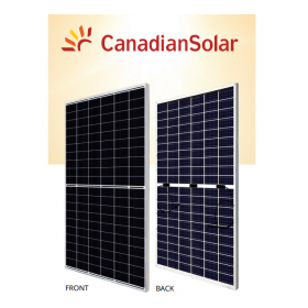 Panou Solar Fotovoltaic Monocristalin BiHiKu7 Bifacial Mono PERC CS7L-595MB-AG Silver Frame, max. 1500V, lungime cablu 460mm(+)/