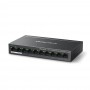 MERCUSYS DESKTOP SWITCH 10PORT MS110P POE, Interfata:  10× 10/100 Mbps, Standarde si protocoale:  IEEE 802.3x Flow Control, Dime