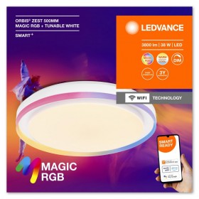 Plafoniera LED RGB inteligenta Ledvance Smart+ WiFi Magic ORBIS ZEST cu Telecomanda, 38W, 3800 lm, lumina alba si color (2700-65