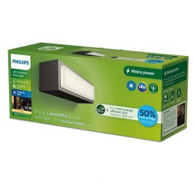 Aplica LED pentru exterior Philips STRATOSPHERE, 3.8W, 800 lm, lumina calda (2700K), IP44, 203x63x68mm, Antracit