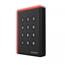 Cititor card cu tastatura Hikvision DS-K1108AEK, citeste carduri EM 125 KHz, distanta citire: ≤ 50 mm, comunicare: RS-485, Wiega