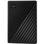 HDD Extern WD My Passport 2TB, 256-bit AES hardware encryption, Backup Software, Slim, USB 3.2 Gen 1 Type-A up to 5 Gb/s, Black