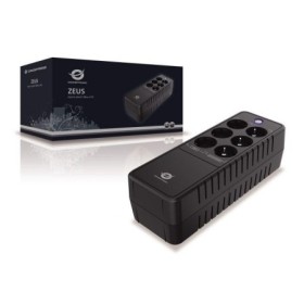 Conceptronic ZEUS05E 650VA 360W UPS, Schuko x 6 (3x surge protection 3x surge protection & battery backup), RJ45 In/Out, AVR, 11