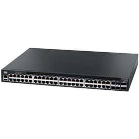 AS4610-54T, 48-Port GE RJ45 port + 4x10G SFP+, 2 port 20G QSFP+ for stacking, Broadcom Helix 4, Dual-core ARM Cortex A9 1GHz, du