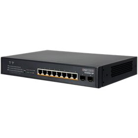 EDGECORE 8 ports 10/100/1000Base-T + 2G SFP uplink ports with 8 port PoE (70W)