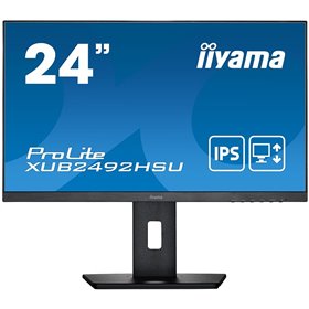 IIYAMA Monitor LED XUB2492HSU-B5 23.8" IPS 1920 x 1080 75Hz 250 cd/m² 1000:1 4ms VGA, HDMI, DP, USB 2.0 Hub, height, swivel, til