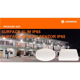 Plafoniera LED pentru exterior Ledvance SURFACE SLIM SQUARE 350, 35W, 3680 lm, lumina neutra (4000K), IP65/IK10, 350x350x55mm, A