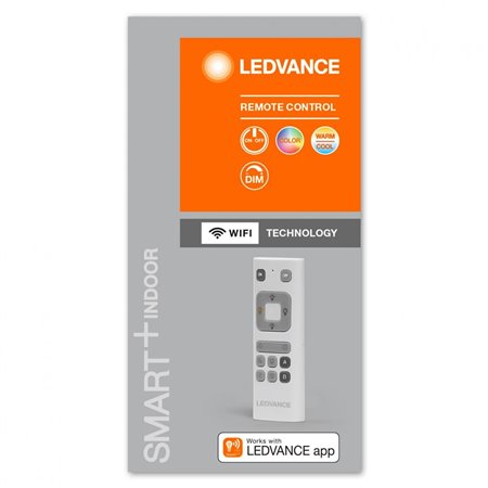Telecomanda Ledvance SMART+ WiFi, 12x4.1x1.9cm, Gri, 2x baterii AAA neincluse, pana la 15 surse/corpuri de iluminat, cu optiunil