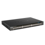 Switch D-Link DGS-1520-52MP, 48 porturi Gigabit, 2 porturi SFP+, Capacity 80Gbps, 16K MAC, 17" Rackmount, 1*fan