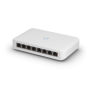 Ubiquiti UniFi 8 port switch, USW-LITE-8-POE, 8 x 10/100/1000 Mbe RJ 45 ports, 4 x POE, 8 Gbps, buget POE: 52W, SMB layer 2 PoE 