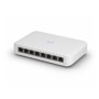 Ubiquiti UniFi 8 port switch, USW-LITE-8-POE, 8 x 10/100/1000 Mbe RJ 45 ports, 4 x POE, 8 Gbps, buget POE: 52W, SMB layer 2 PoE 