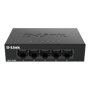 D-Link Switch DGS-105GL, 5 porturi Gigabit, Capacity 10Gbps, desktop, faramanagement, metal, negru, fara ventilator, D-Link Gree