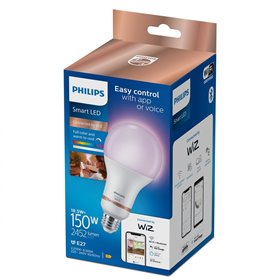 Bec LED RGB inteligent Philips Bulb A80, Wi-Fi, Bluetooth, E27, 18.5W (150W), 2452 lm, lumina alba si color (2200-6500K)