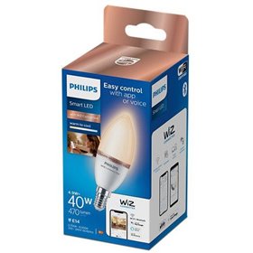 Bec LED inteligent Philips Candle C37, Wi-Fi, Bluetooth, E14, 4.9W (40W), 470 lm, lumina alba (2700-6500K)