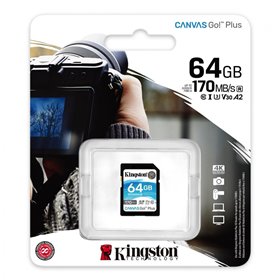 Card de Memorie SD Kingston Canvas GO Plus, 64GB, Class 10