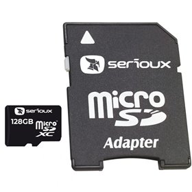 Micro Secure Digital Card Serioux, 128GB UHS-I, SFTF128AC10, Clasa 10, cu adaptor SD