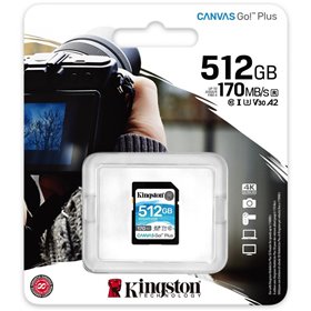 Card de Memorie SD Kingston Canvas GO Plus, 512GB, Class 10