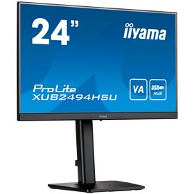 IIYAMA Monitor LED XUB2494HSU-B2 VA 23.8" 1920 x 1080 @75Hz 250 cd/m² 3000:1 4ms HDMI DP USB 3.2 x 2 HDCP swivel, tilt, pivot, H