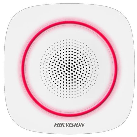 Sirena interior wireless AX PRO Hikvision DS-PS1-I-WE( Red indicator ) supporting 868MHz two-way communication via Cam-X protoco