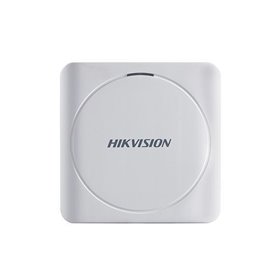 Cititor card Hikvision DS-K1801M, citeste carduri RFID Mifare, distanta citire: 50mm, comunicare: Wiegand 26/34 protocol, indica