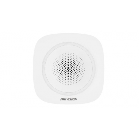 Sirena interior wireless AX PRO Hikvision DS-PS1-I-WE(B)-R(Red Indicator) 868MHz two-way Tri-X wireless technology, distanta com