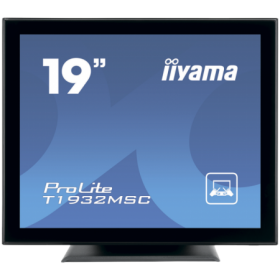IIYAMA Monitor LED T1932MSC-B1S 19’’ 10pt IPS TOUCH 1280 x 1024  14ms 250 cd/m² projective capacitive IP54 VGA HDMI DP