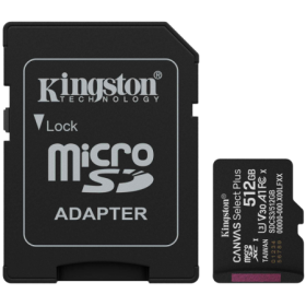 Kingston 512GB microSDXC Canvas Select Plus Gen3 150MB/s A1 Card + Adapter