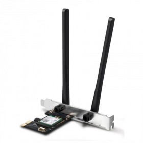AX3000 Dual-Band Wi-Fi 6 Bluetooth PCI Express Adapter SPEED: 2402 Mbps at 5 GHz + 574 Mbps at 2.4 GHz SPEC: 2× High Gain Dual-B