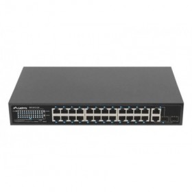 Switch  24x 100 Mb PoE+ / 2x combo, rack 19", Gigabit Ethernet, 250W