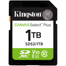 KINGSTON 1TB SDXC Canvas Select Plus Gen3 150MB/s C10 UHS-I U3 V30