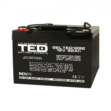 BATERIE AGM GEL TED1282M6 12V 82Ah