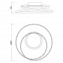 Plafoniera LED Vivalux ODEON, 38W, 2143 lm, lumina neutra (4000K), 120°, IP20, Ø440x130mm, 25000h, Nichel satinat