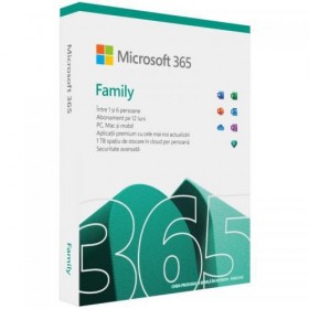 Licenta Cloud Retail Microsoft 365 Family English Subscriptie 1 an Medialess P8